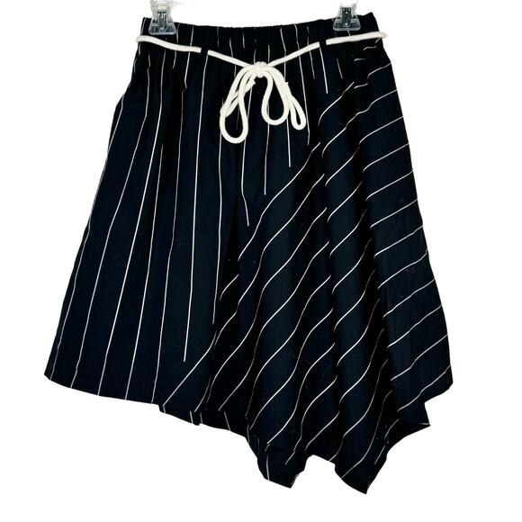 Vince Striped Asymmetric Rope-Tie Skirt Small - Picture 14 of 15